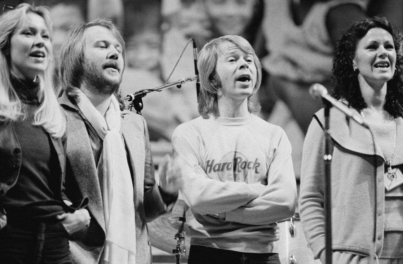 #11 Abba performing at ‘The Music for UNICEF Concert: A Gift of Song’ benefit concert, held at the United Nations General Assembly in New York City, 9th January 1979.