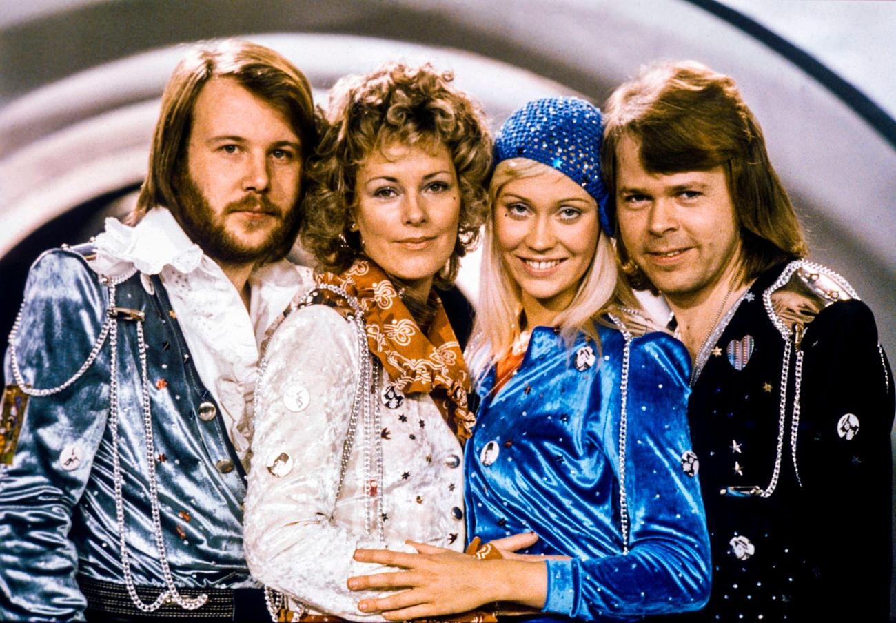 #56 Abba with its members in in Stockholm, 1974