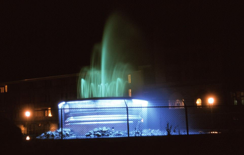 #58 An illuminated water fountain entertains guests outside one of Atlantic City’s hotels