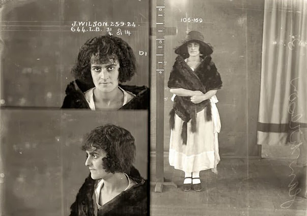 #27 Jean Wilson, criminal record number 644LB, 25 September 1924.