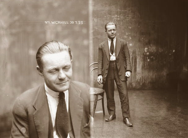 #33 Mug shot of William Cahill, 30 July 1923, Central Police Station, Sydney.