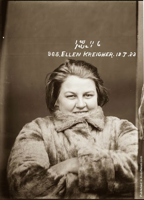 #43 Mug shot of Ellen Kreigher, 13 July 1923, Central Police Station, Sydney.