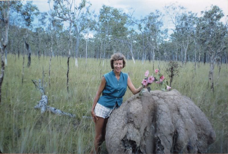#36 Betty and termite mound, 1963