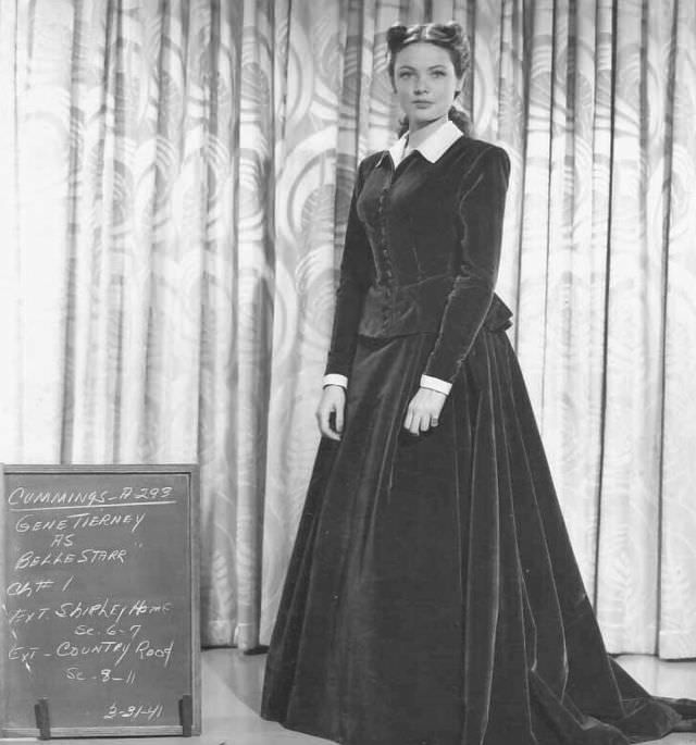 The Leading Lady of the West: Gene Tierney in &;Belle Starr&; 1941 Movies &; TV