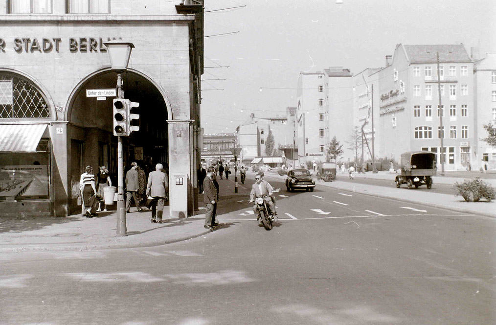 #53 The view looking north along Friedrichstrasse at the junction with Unter den Linden.