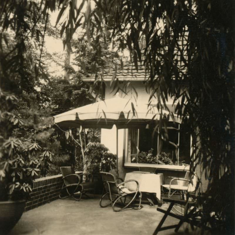 #30 Terrace at Helga’s Berlin House, 6 Hermannstraße, Zehlendorf, Berlin, Germany, 1940s