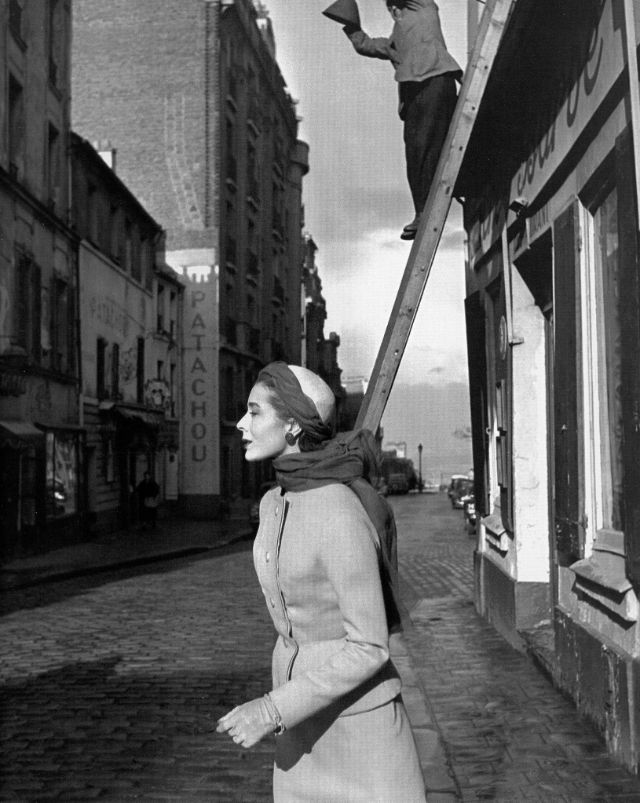 #105 Bettina in a suit by Givenchy, 1953