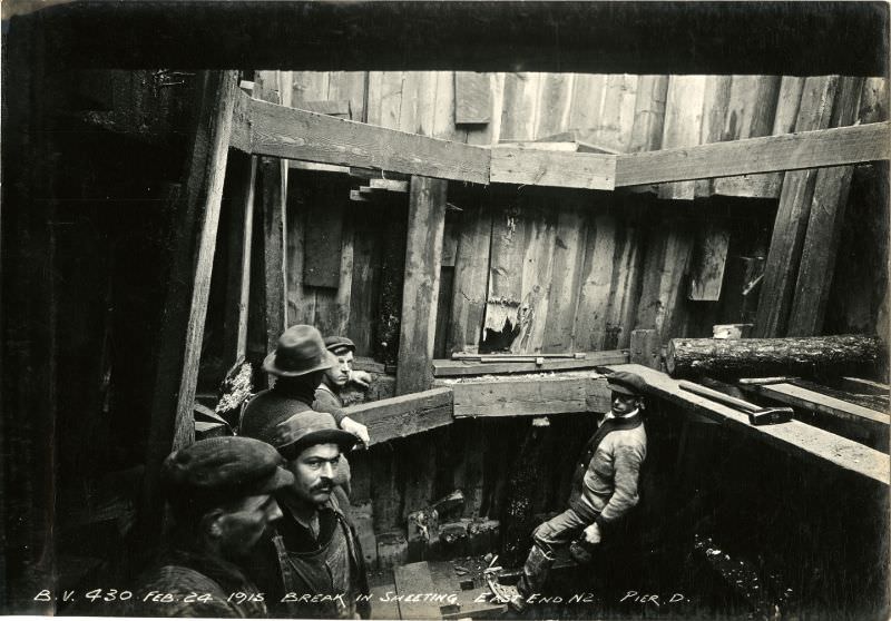 #2 Break in Sheeting. East End N2. Pier D