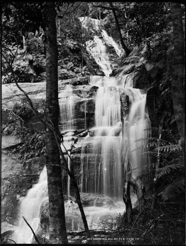#15 Lodore Fall, Blue Mountains, New South Wales, 1900