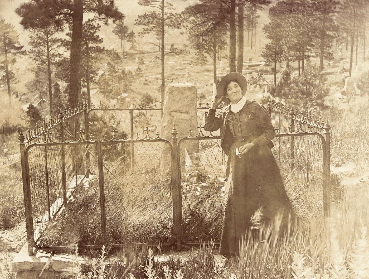 #2 Calamity Jane at the Grave of Wild Bill Hickok in Deadwood, South Dakota