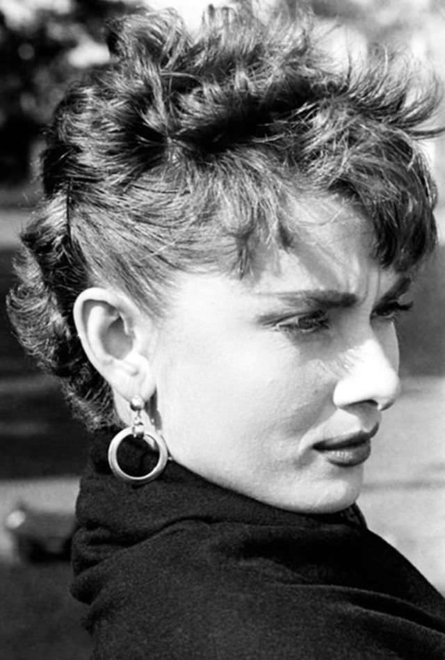 #10 Audrey Hepburn during the filming of ‘Sabrina’, Long Island, New York, 1954