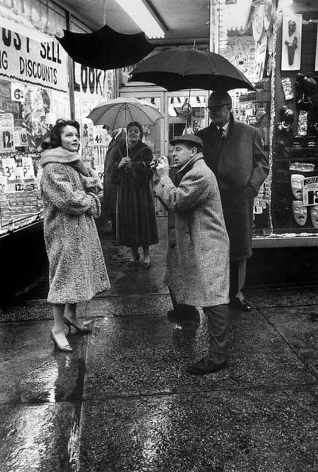 #34 Romy Schneider and her mother Magda (also an actress) visit New York City, 1958