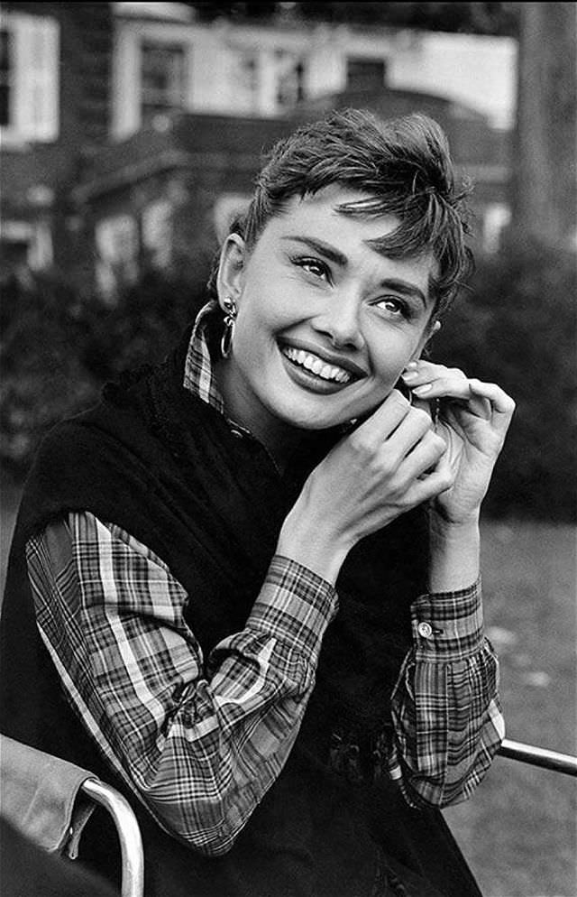 #9 Audrey Hepburn during the filming of ‘Sabrina’, Long Island, New York, 1954