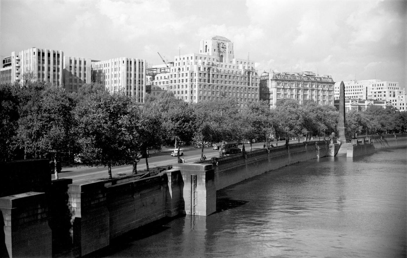 #12 The Victoria Embankment looking towards Cleopatra’s Needle, London, 1945