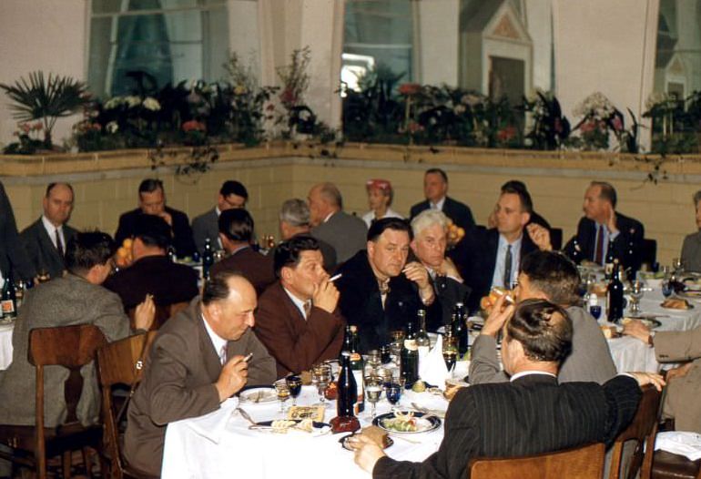 #27 Lunch at the Hotel Metropol, Moscow, Russia, 1958