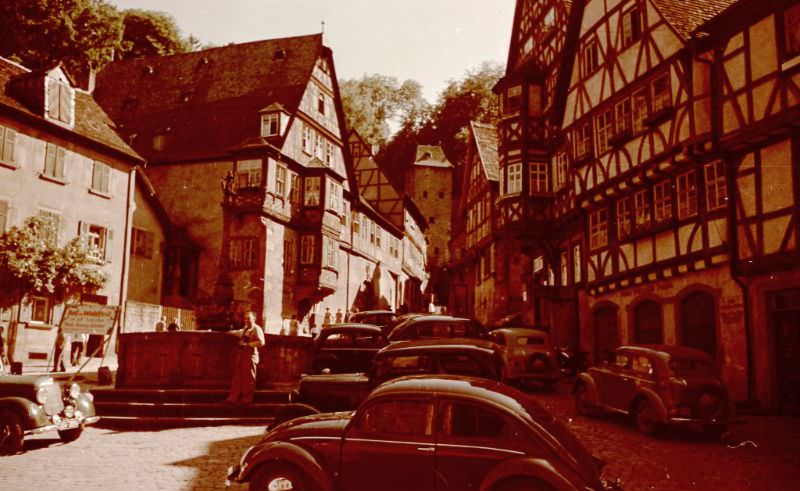 #123 Bavaria, Miltenberg Town Square, Germany, 1950
