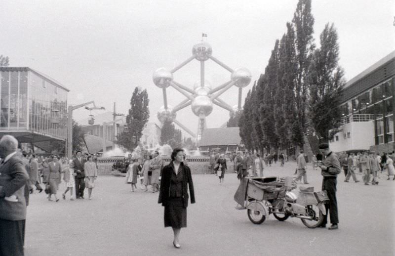 #13 Grand Duché de Luxembourg on the left, Expo 58 World Fair, Brussels, 1958