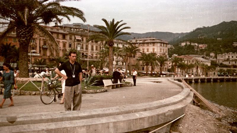 #142 Max Leonard on waterfront, France, 1950