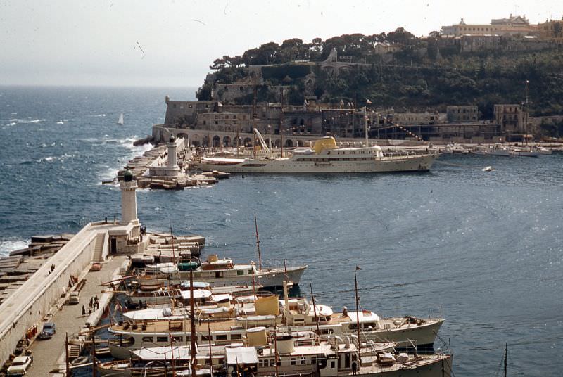 #154 Monaco harbor, France, 1952