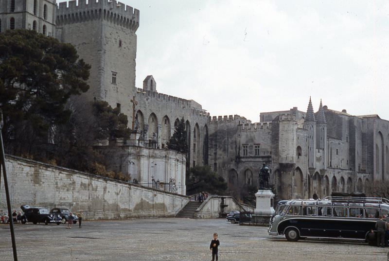 #159 Palace of the Popes, Avignon, France, 1957