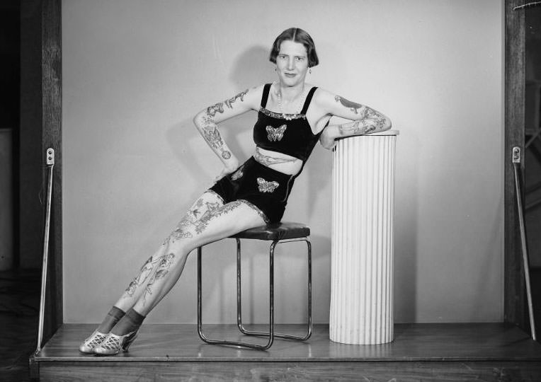 #10 Tattooed woman, Australia, 25 December 1937