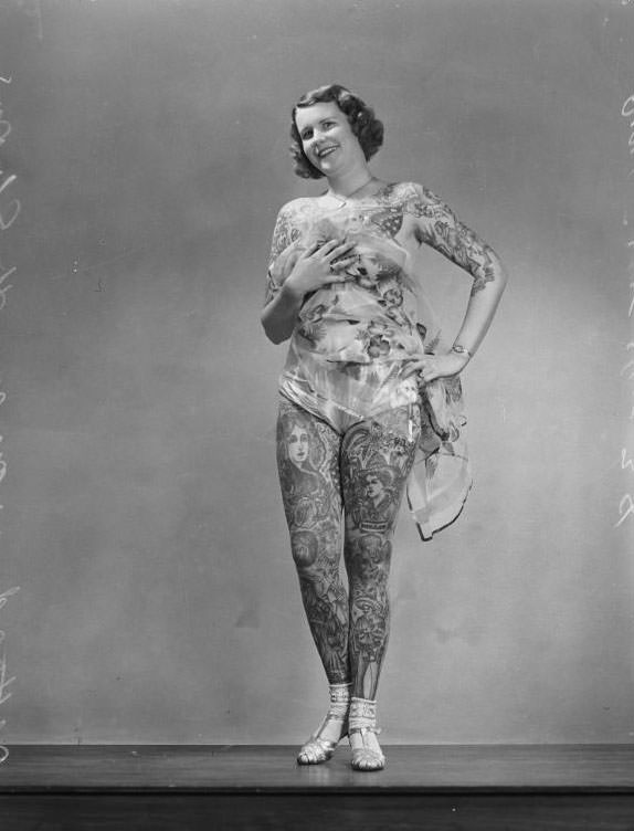 #15 Betty Broadbent, the ‘Tattooed Venus’, Sydney, 4 April 1938