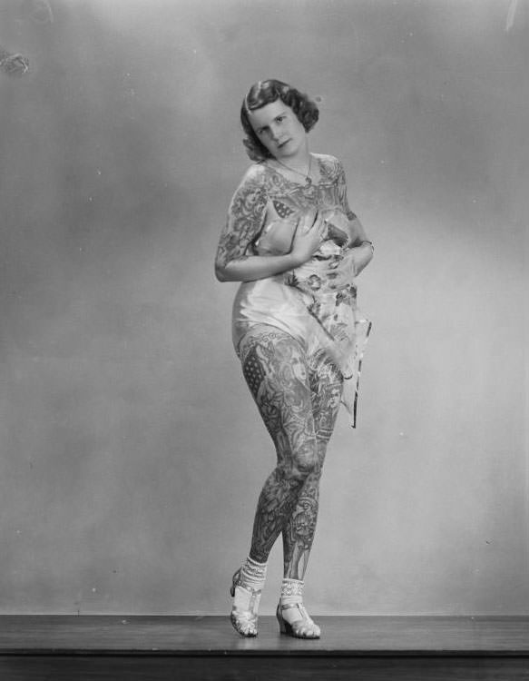 #18 Betty Broadbent, the ‘Tattooed Venus’, Sydney, 4 April 1938