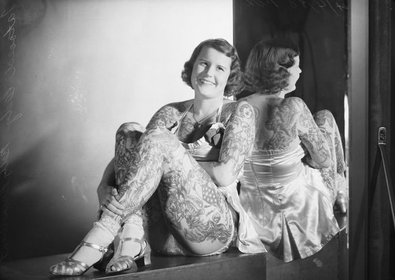 #20 Betty Broadbent, the ‘Tattooed Venus’, Sydney, 4 April 1938