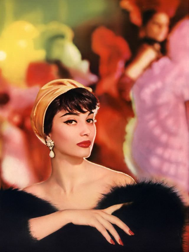 #15 Marie Helene-Arnaud in a Coty Lipstick ad, photo by Gleb Derujinsky, 1958
