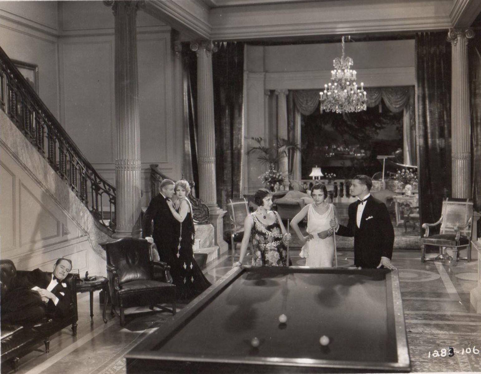 Clara Bow, Ralph Forbes, Richard ‘Skeets’ Gallagher, Natalie Kingston, Rosita Moreno, and Charles Ruggles in ‘Her Wedding Night’, 1930