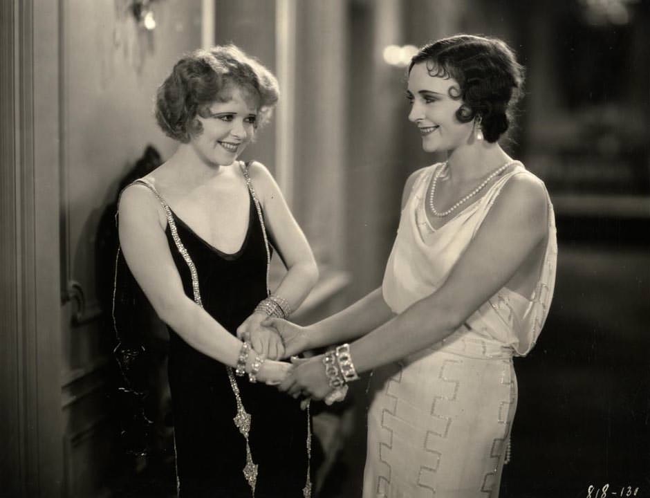 Clara Bow and Geneva Mitchell in ‘Her Wedding Night’, 1930