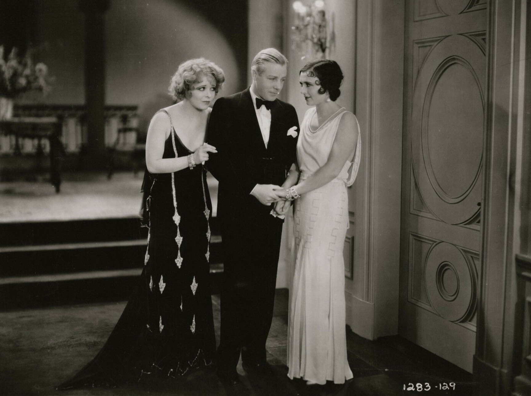 Clara Bow, Richard ‘Skeets’ Gallagher, and Rosita Moreno in ‘Her Wedding Night’, 1930