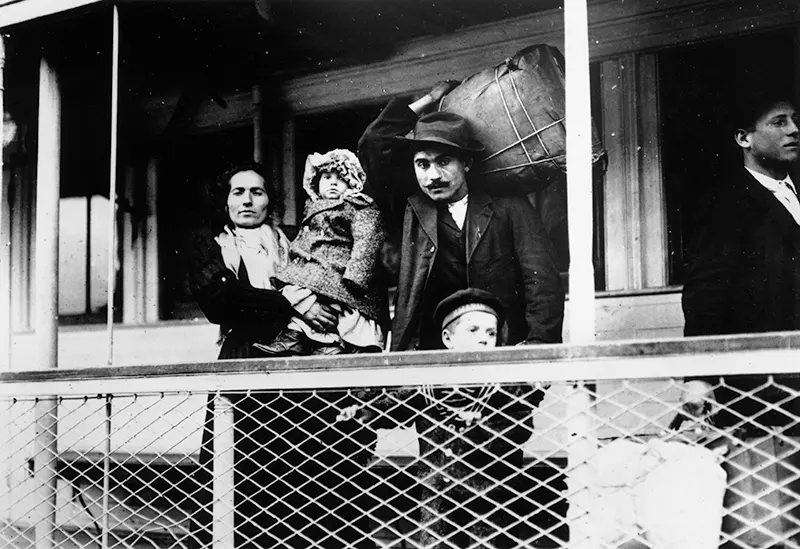 #1 Italian family on route to Ellis Island.
