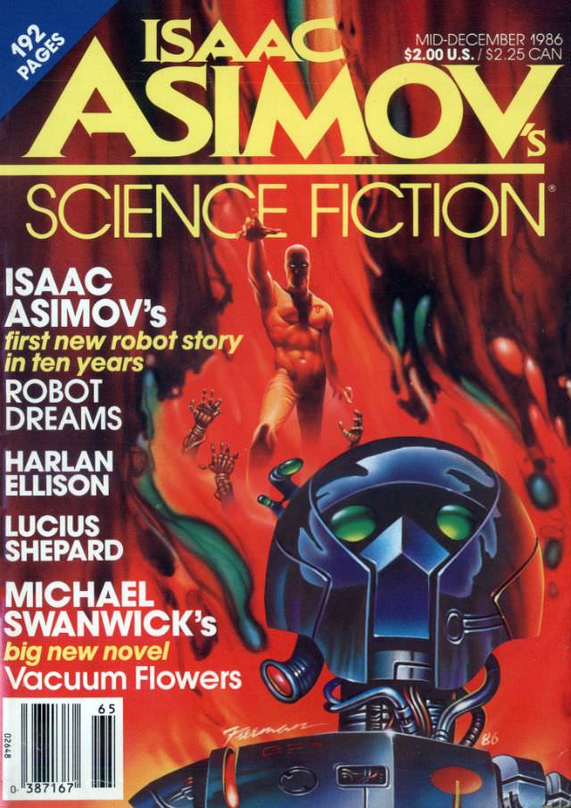#19 Asimov’s Science Fiction cover, Mid-December 1986