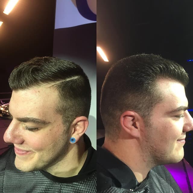 #21 Ivy League Haircut with Hard Part