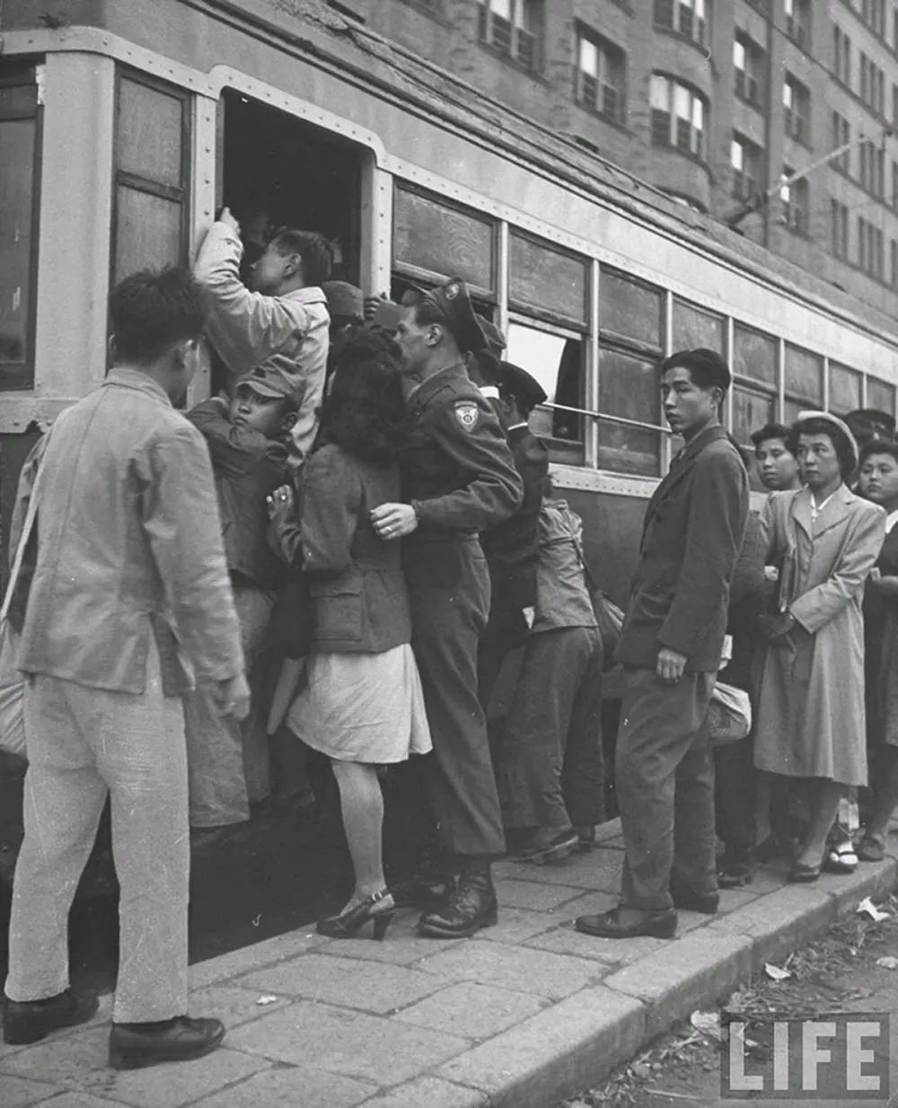 #30 Occupation soldiers were allowed on subways, but not regular train cars.