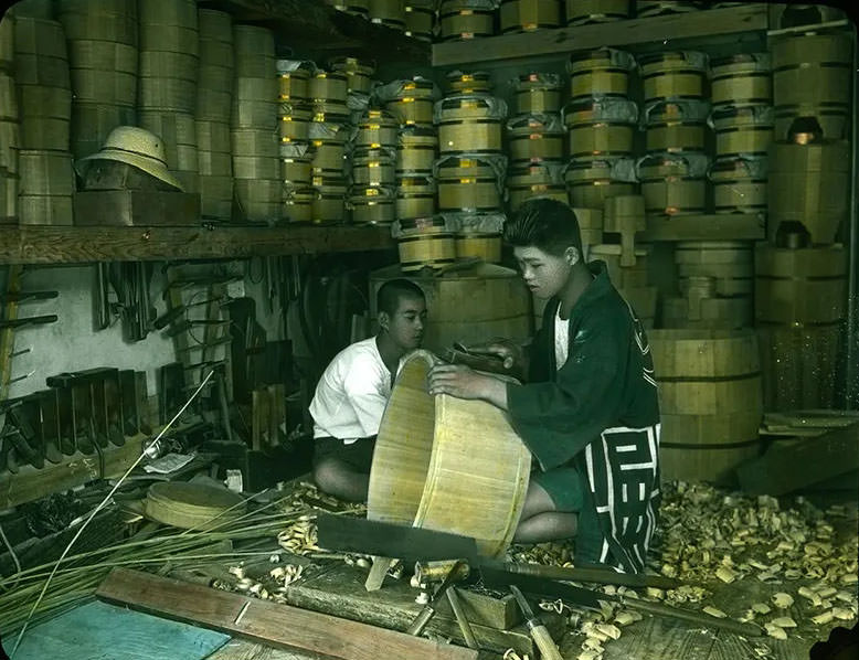 #6 Making wooden barrels.