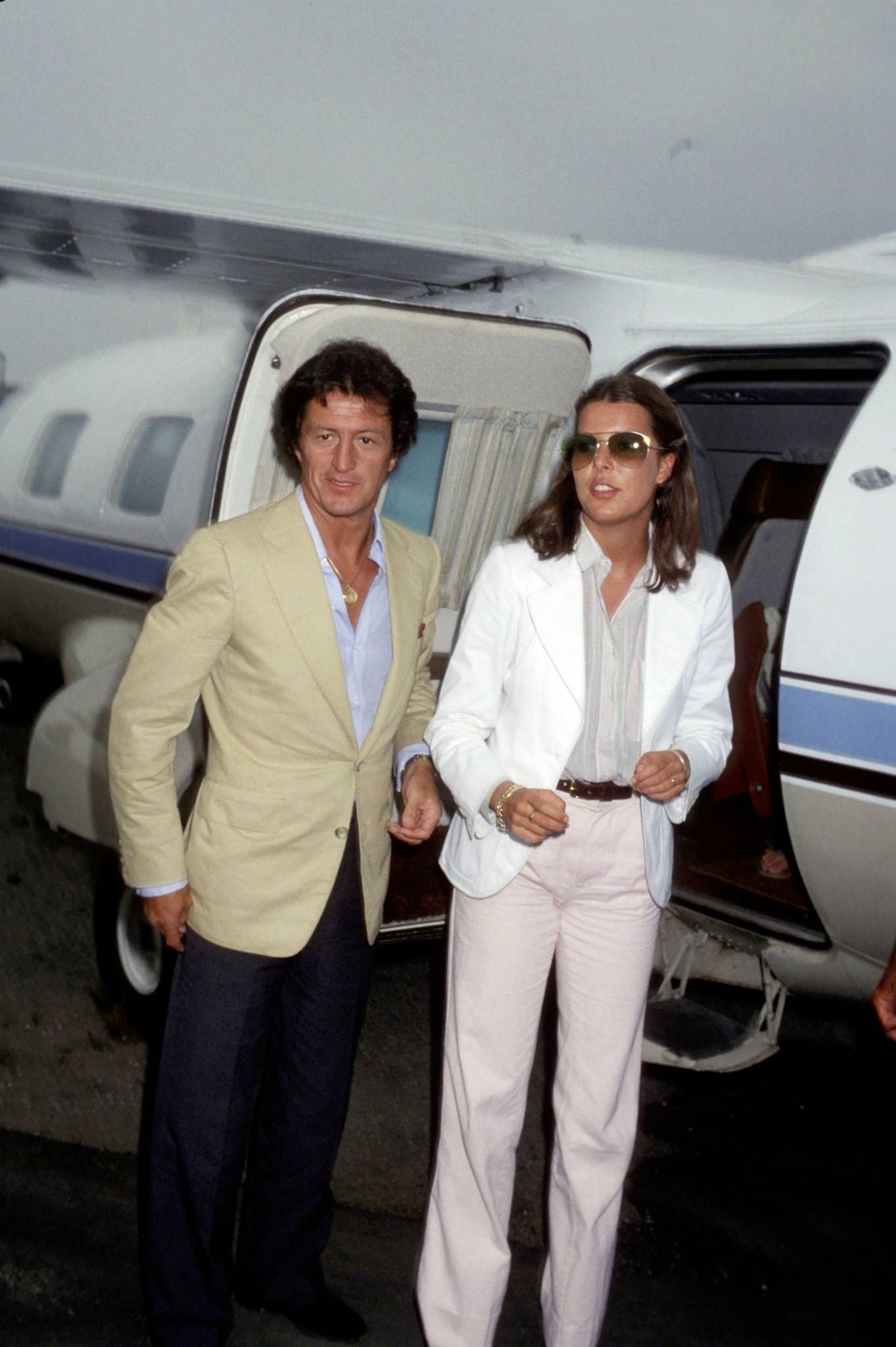 #60 Princess Caroline and Philippe Junot at the Ocean City Beach in Ocean City, New Jersey