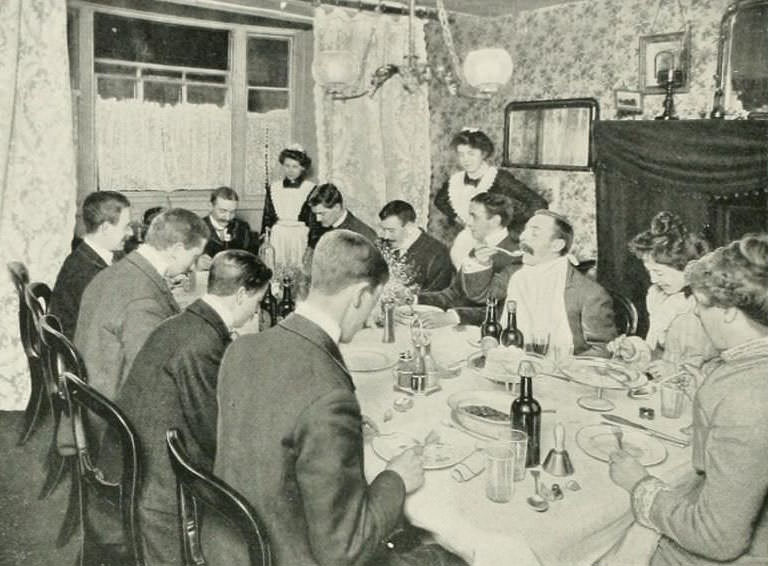 #15 Evening dinner at a London boarding house.