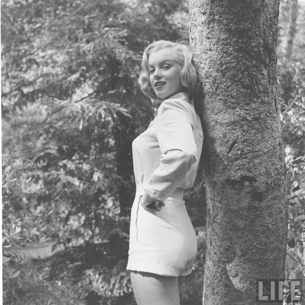 The Girl Next Door: Iconic Photographs of Marilyn Monroe Hiking in the Woods, 1950 Celebrities
