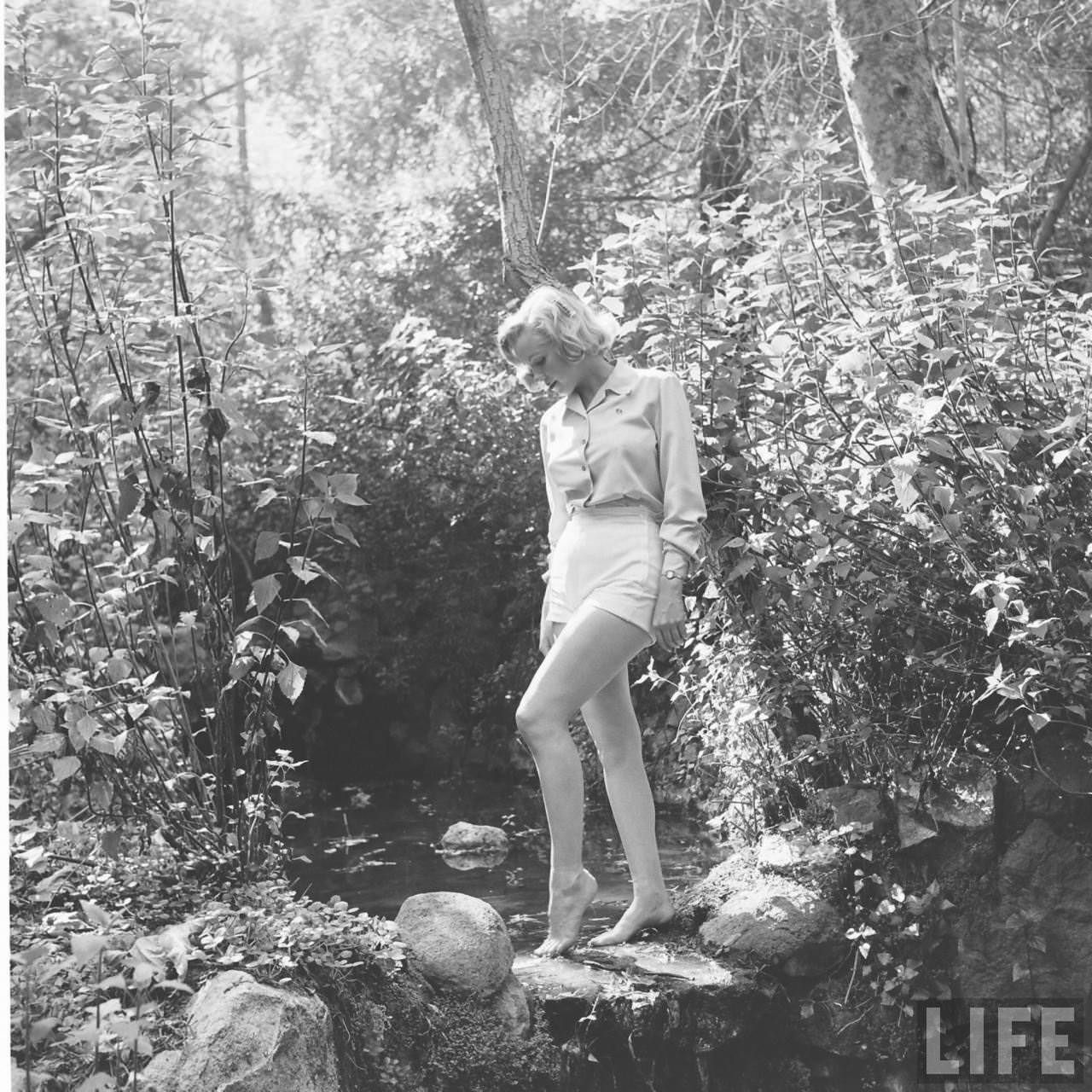 The Girl Next Door: Iconic Photographs of Marilyn Monroe Hiking in the Woods, 1950 Celebrities