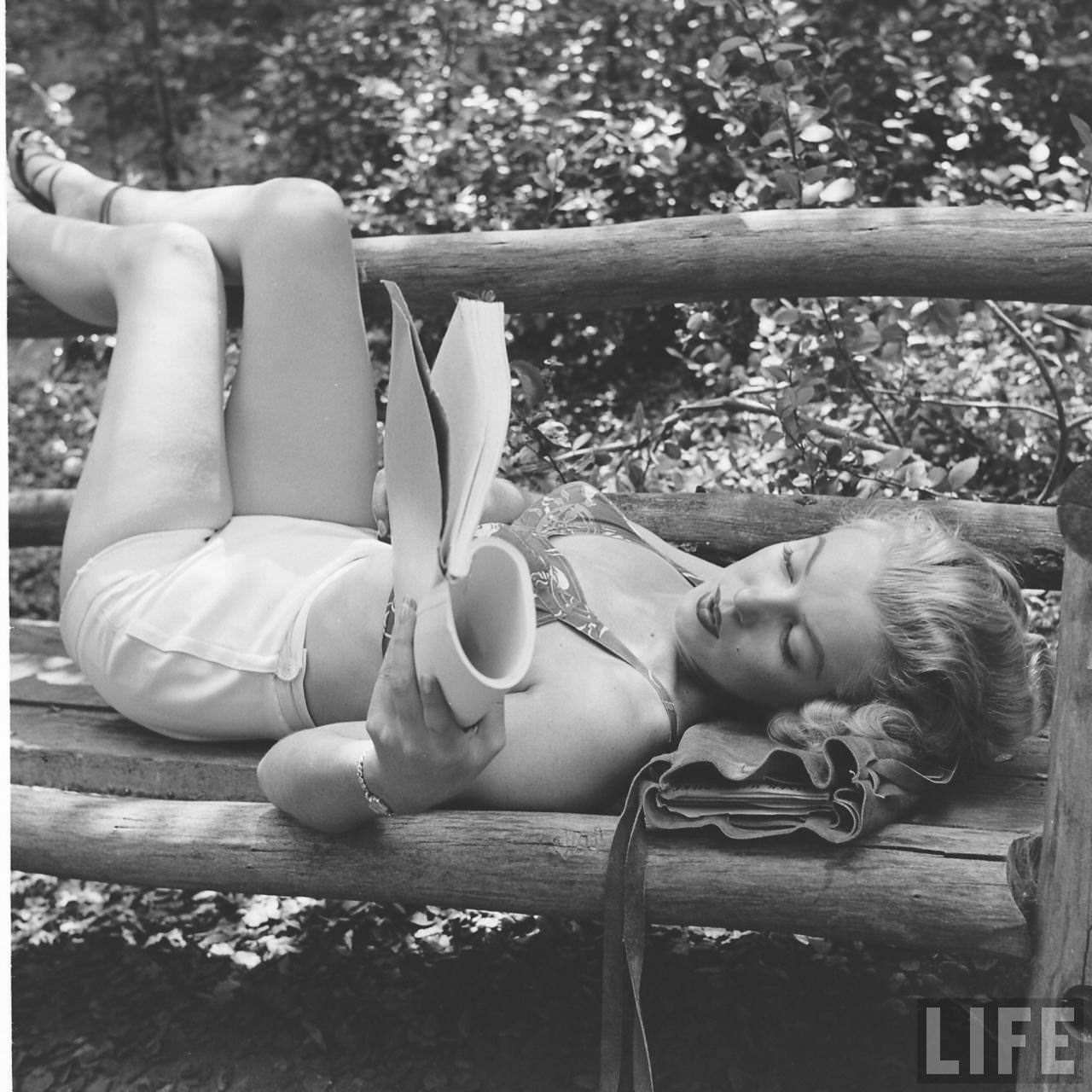 The Girl Next Door: Iconic Photographs of Marilyn Monroe Hiking in the Woods, 1950 Celebrities