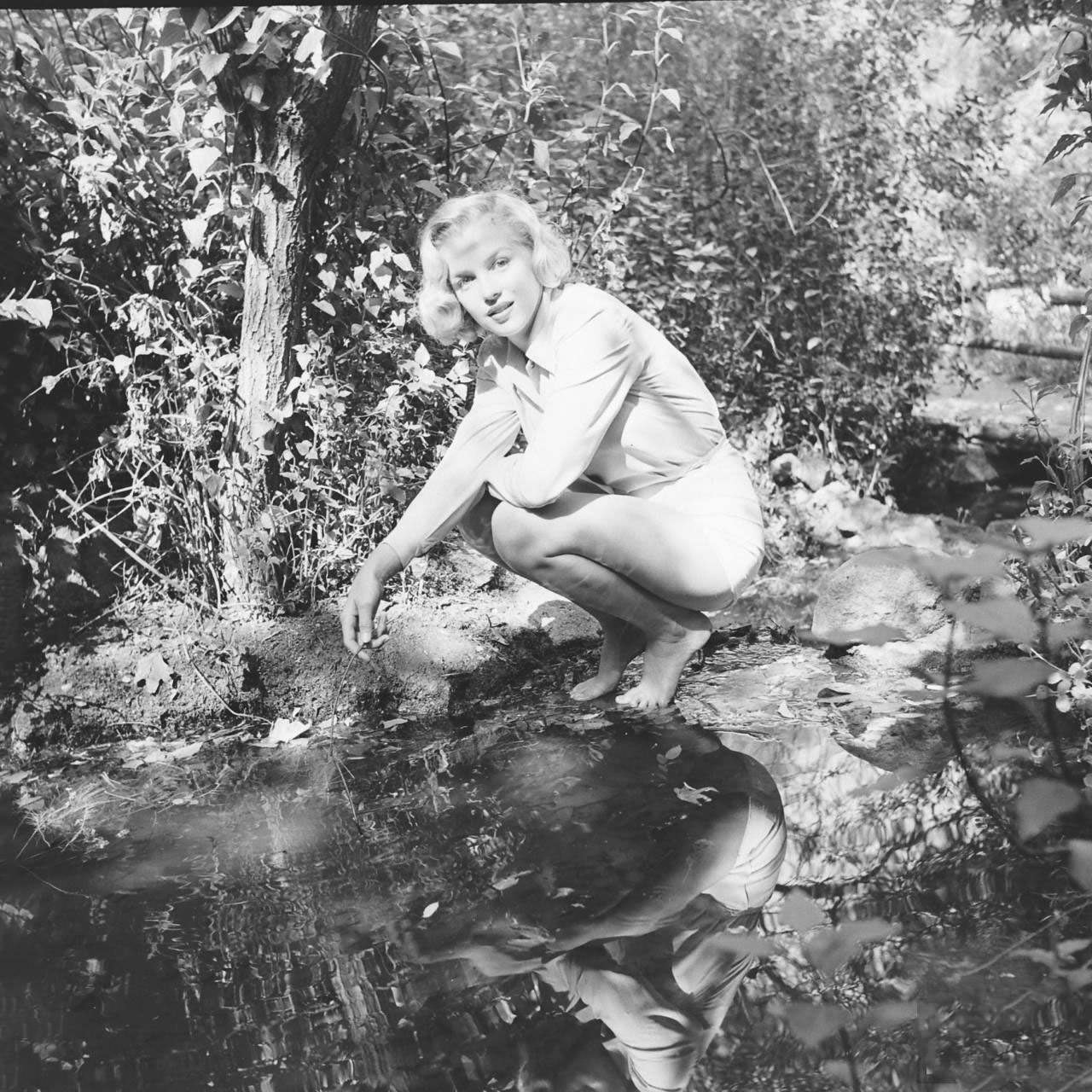 The Girl Next Door: Iconic Photographs of Marilyn Monroe Hiking in the Woods, 1950 Celebrities