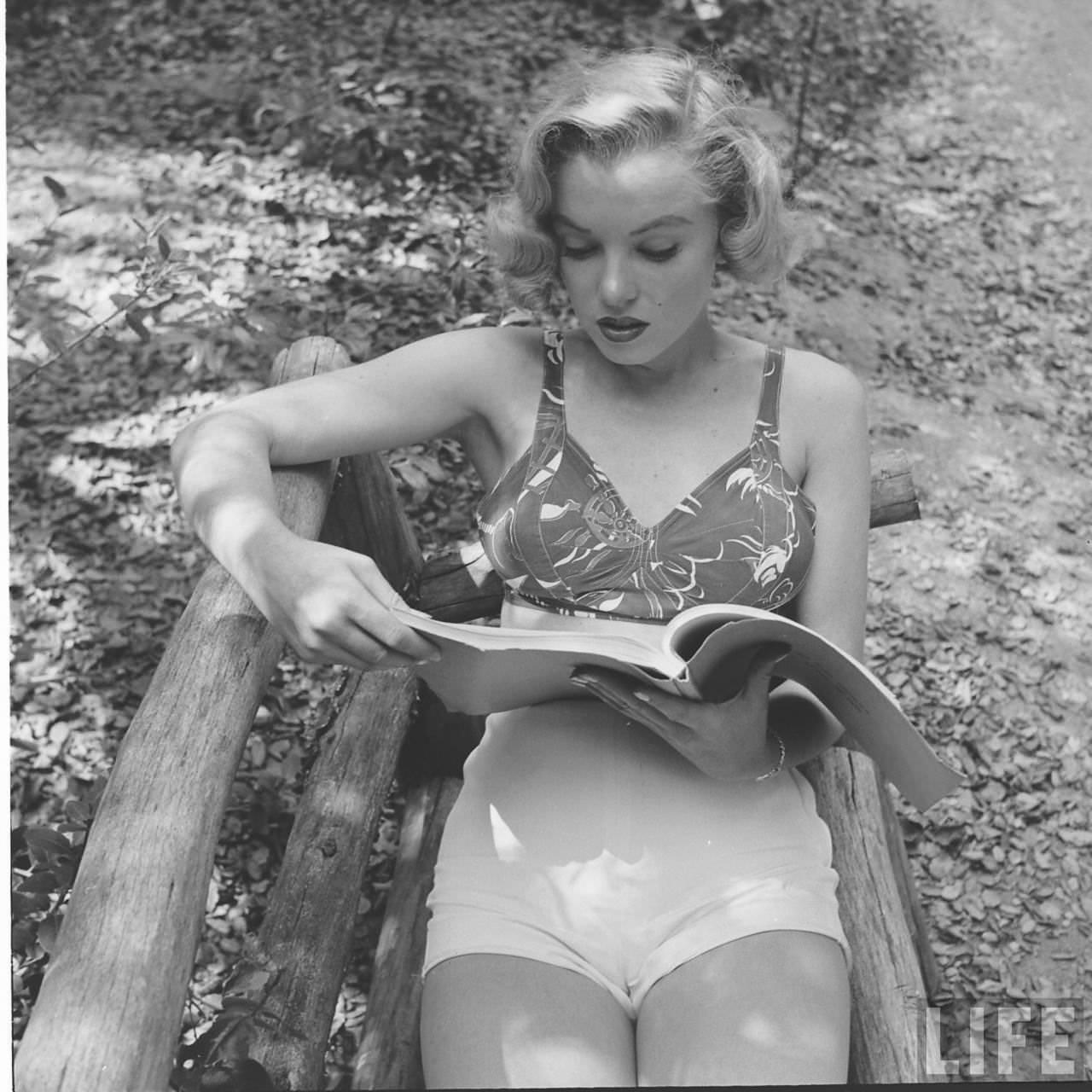 The Girl Next Door: Iconic Photographs of Marilyn Monroe Hiking in the Woods, 1950 Celebrities