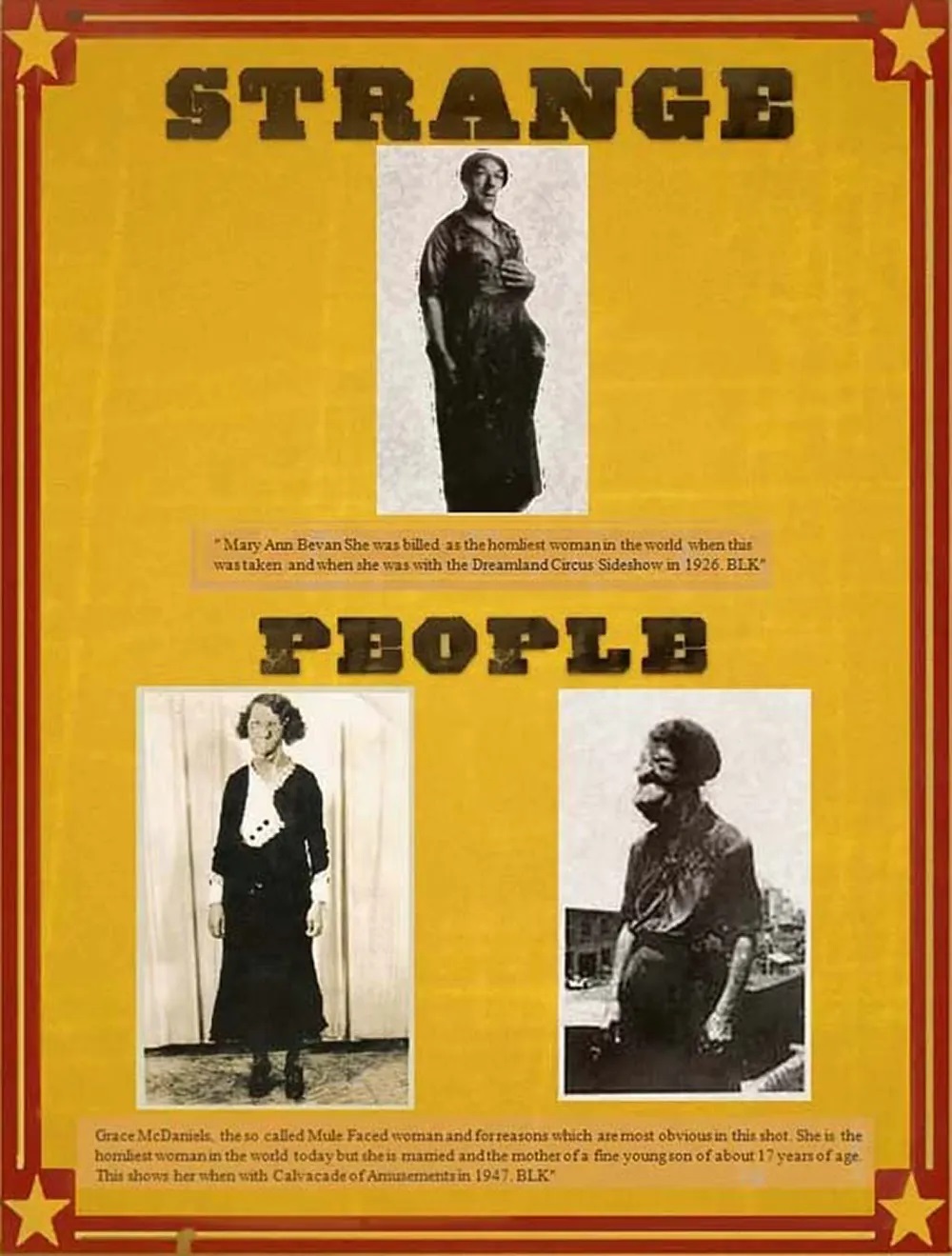 Beyond the Sideshow: The Story and Photos of Mary Ann Bevan, &;Ugliest Woman in The World&; Weird