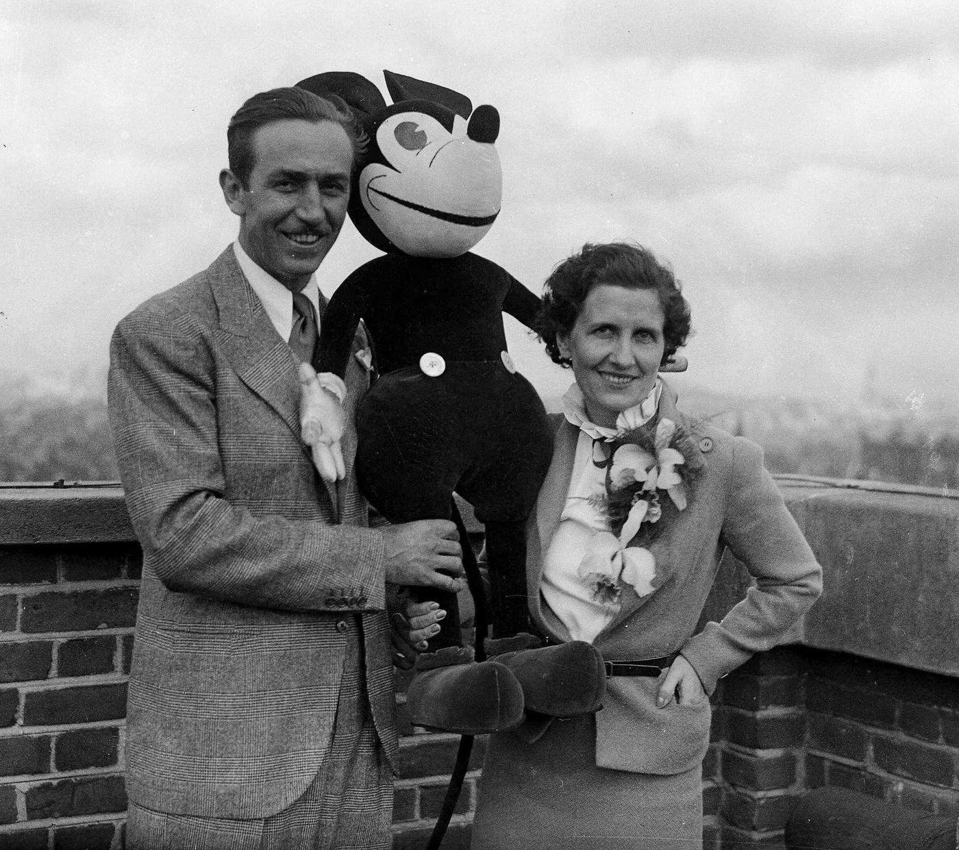 Walt Disney and Louis Lumiere during the former’s visit to Paris.