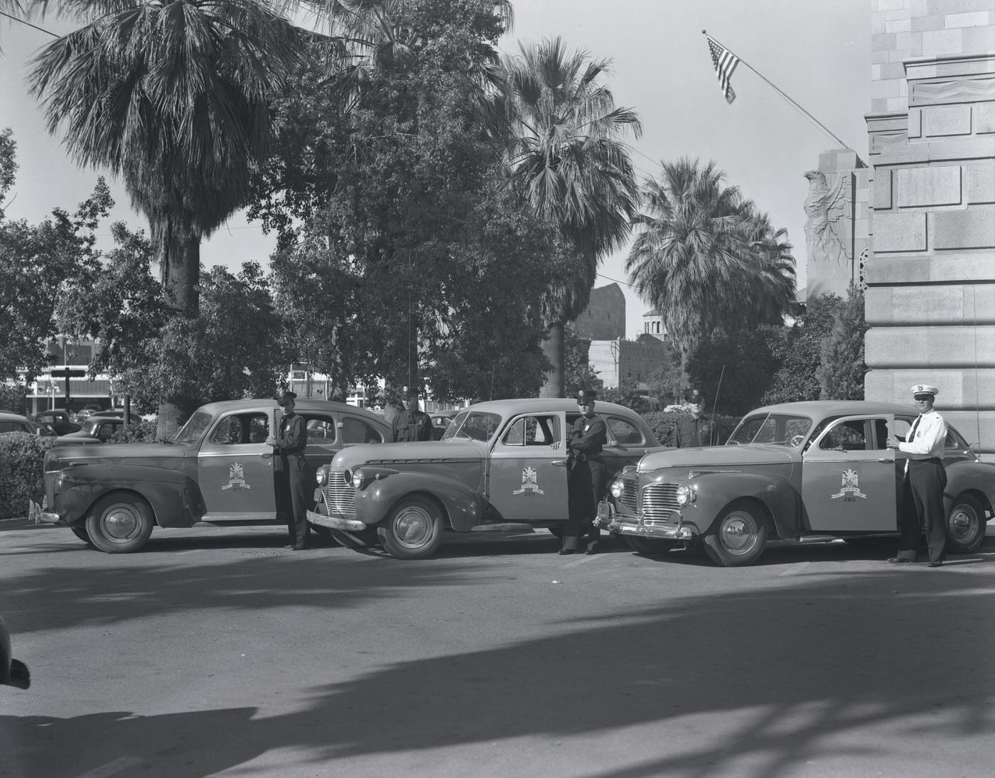 #108 Phoenix Fire Marshals by Their Cars, 1930s