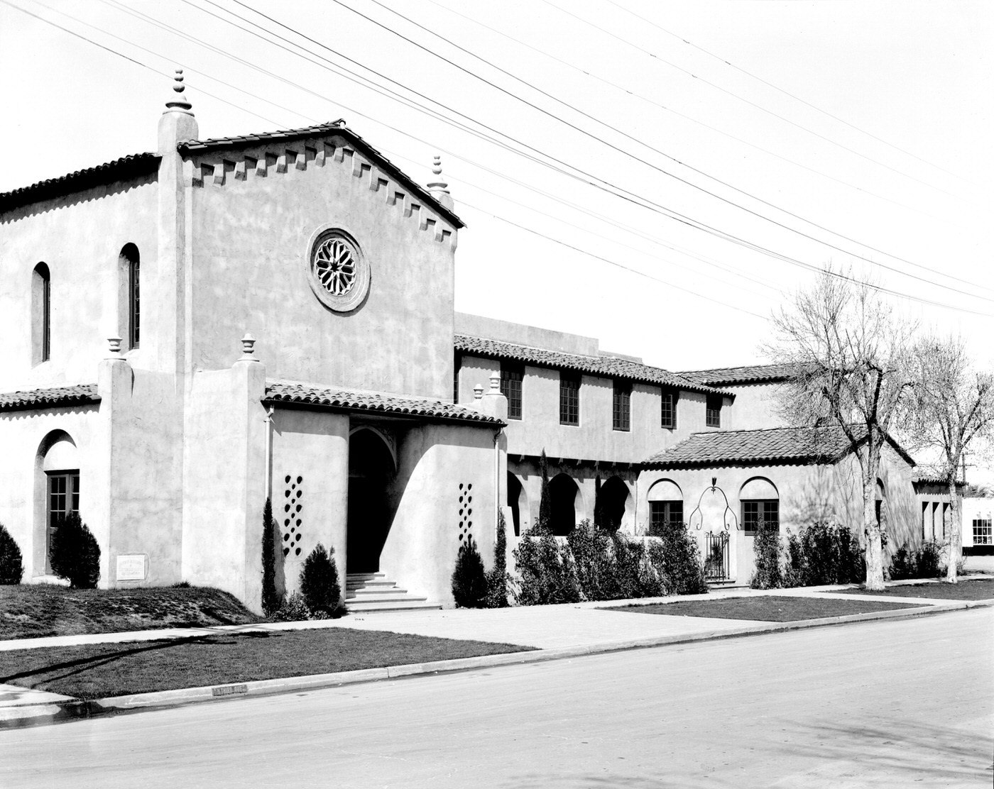 #130 Mormon Temple Exterior. This temple was located at Third Ave. and Moreland St. in Phoenix.