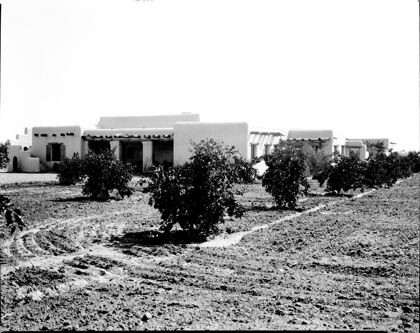 #138 Ranch House on Citrus Ranch. This ranch was located on Northern Ave. in Phoenix, 1930s