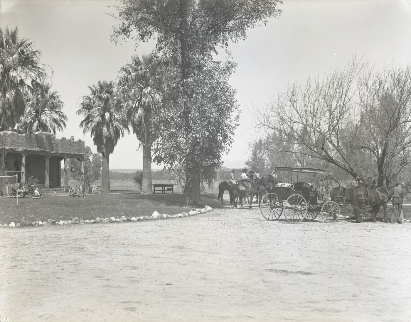 #156 Bar FX Ranch Guests on Horseback, 1930s